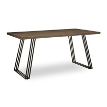 Adela Rectangular Wooden Dining Table In Light Brown