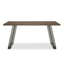 Adela Rectangular Wooden Dining Table In Light Brown