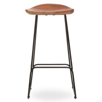 Santorini Natural Wooden Bar Stools In A Pair