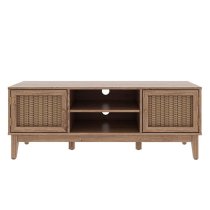 Burdon Wooden TV Stand With 2 Doors In Oak