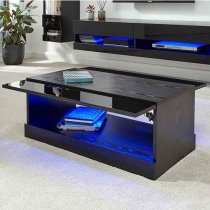 Goole LED High Gloss Coffee Table In Black