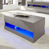 Goole LED High Gloss Coffee Table In Grey