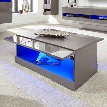 Goole LED High Gloss Coffee Table In Grey