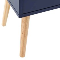 Norwich Wooden 2 Drawers Bedside Cabinet In Blue