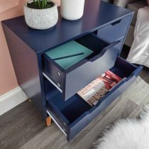 Norwich Wooden Chest Of 4 Drawers In Nightshadow Blue