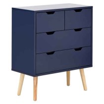 Norwich Wooden Chest Of 4 Drawers In Nightshadow Blue