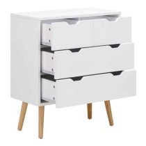 Norwich Wooden Chest Of 4 Drawers In White