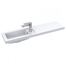 Fuji 100cm Vanity Unit With Slimline Basin In Gloss Grey Mist