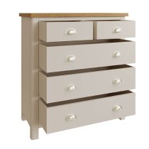 Rosemont Wooden Chest Of 5 Drawers In Dove Grey