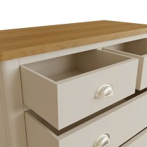 Rosemont Wooden Chest Of 5 Drawers In Dove Grey