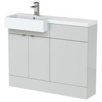 Fuji 110cm Left Handed Vanity With Square Basin In Grey Mist