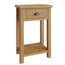 Rosemont Wooden Side Table In Rustic Oak