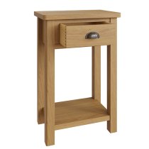 Rosemont Wooden Side Table In Rustic Oak