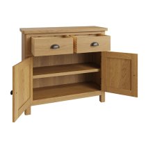 Rosemont Wooden 2 Doors 2 Drawers Sideboard In Rustic Oak