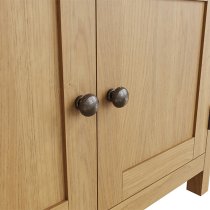 Rosemont Wooden 2 Doors 2 Drawers Sideboard In Rustic Oak