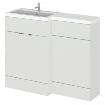 Fuji 110cm Left Handed Vanity With L-Shaped Basin In Grey Mist