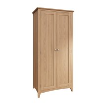 Gilford Wooden 2 Doors Wardrobe In Light Oak