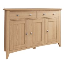 Gilford Wooden 3 Doors 3 Drawers Sideboard In Light Oak