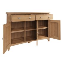 Gilford Wooden 3 Doors 3 Drawers Sideboard In Light Oak