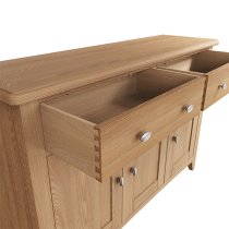 Gilford Wooden 3 Doors 3 Drawers Sideboard In Light Oak