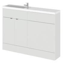 Fuji 120cm Vanity Unit With Slimline Basin In Gloss Grey Mist