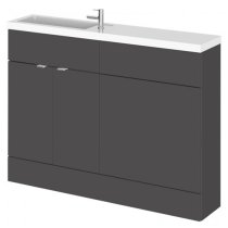 Fuji 120cm Vanity Unit With Slimline Basin In Gloss Grey