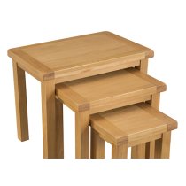 Concan Wooden Nest Of 3 Tables In Medium Oak