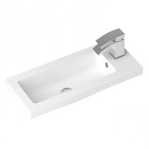 Fuji 60cm Vanity Unit With Slimline Basin In Brown Grey Avola