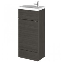 Fuji 40cm Vanity Unit With Slimline Basin In Hacienda Black