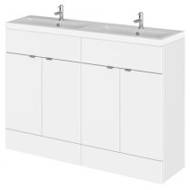 Fuji 120cm Vanity Unit With Ceramic Basin In Gloss White