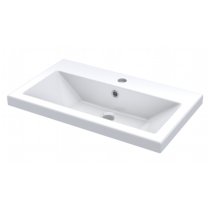 Fuji 60cm Vanity Unit With Ceramic Basin In Brown Grey Avola