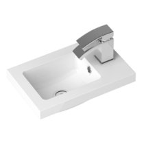 Fuji 40cm Wall Hung Vanity Unit With Basin In Gloss White