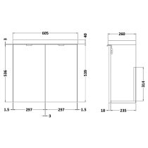 Fuji 60cm Wall Hung Vanity Unit With Basin In Natural Oak