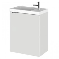 Fuji 40cm Wall Hung Vanity Unit With Basin In Gloss Grey Mist