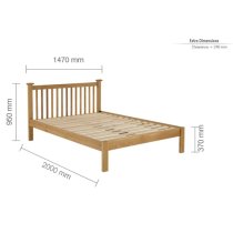 Webworms Wooden Double Bed In Oak