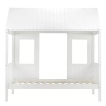 Trenton Wooden Single Bed In White