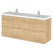 Fuji 120cm 4 Doors Wall Vanity With Basin 2 In Natural Oak