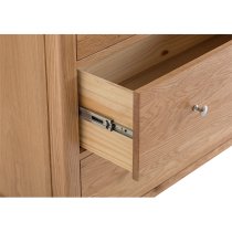 Nassau Tall Wooden Chest Of 5 Drawers In Natural Oak