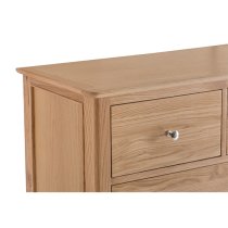 Nassau Tall Wooden Chest Of 5 Drawers In Natural Oak