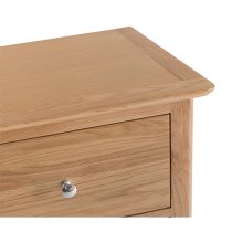 Nassau Tall Wooden Chest Of 5 Drawers In Natural Oak