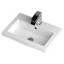 Fuji 50cm 2 Drawers Wall Vanity With Basin 1 In Gloss Grey Mist