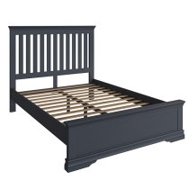 Skokie Wooden Super King Size Bed In Midnight Grey