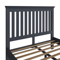 Skokie Wooden Super King Size Bed In Midnight Grey