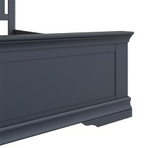 Skokie Wooden Super King Size Bed In Midnight Grey