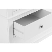 Skokie Wooden 2 Doors And 4 Drawers Wardrobe In Classic White