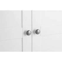 Skokie Wooden 2 Doors And 4 Drawers Wardrobe In Classic White