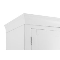 Skokie Wooden 2 Doors And 4 Drawers Wardrobe In Classic White