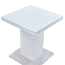 Parini Square High Gloss Lamp Table In White