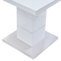 Parini Square High Gloss Lamp Table In White