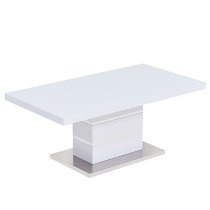 Parini Rectangular High Gloss Coffee Table In White